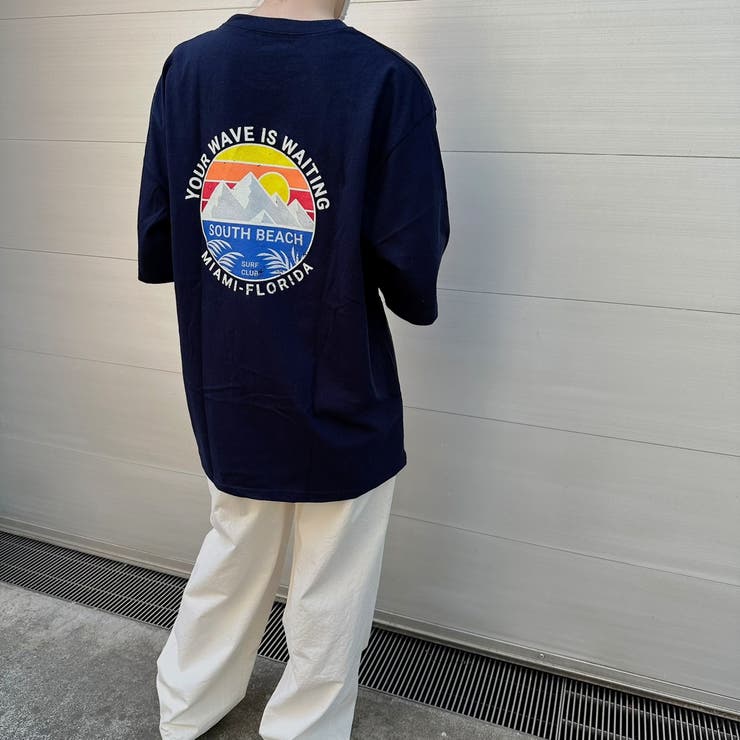 サンセットバックプリントTシャツ トレンド ビックサイズ | feu | 詳細画像15 