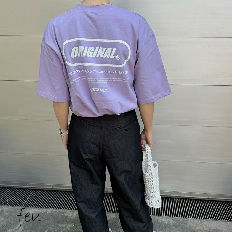 バックプリントロゴビックTシャツ バックプリント ビックサイズ | feu | 詳細画像1 
