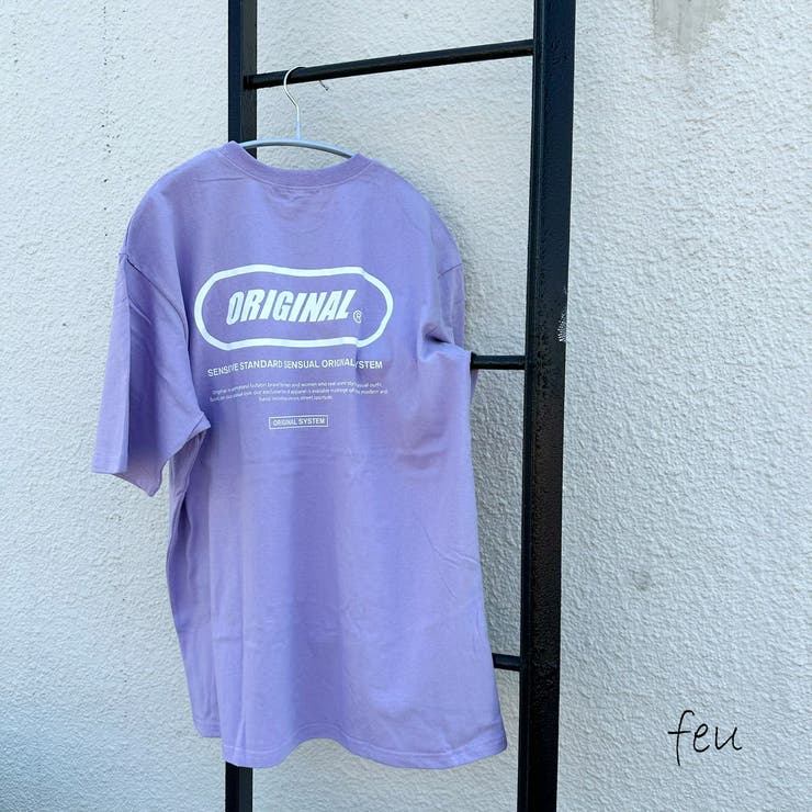 パープル | バックプリントロゴビックTシャツ バックプリント ビックサイズ | feu