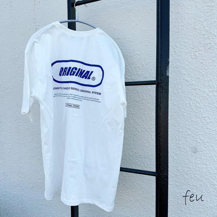 ホワイト | バックプリントロゴビックTシャツ バックプリント ビックサイズ | feu