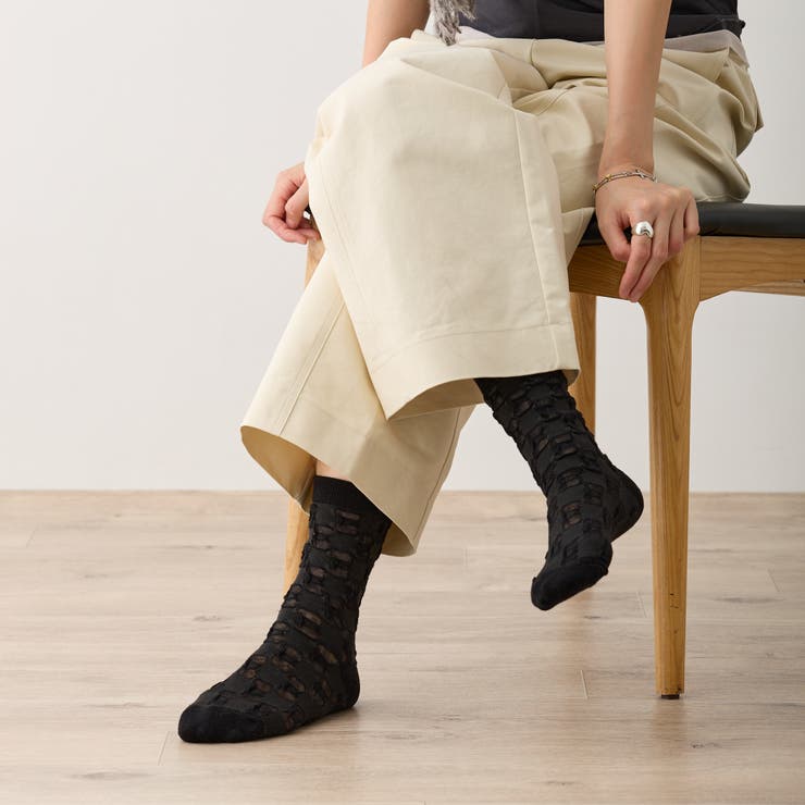 透け編み ソックス 透ける | feu | 詳細画像15 