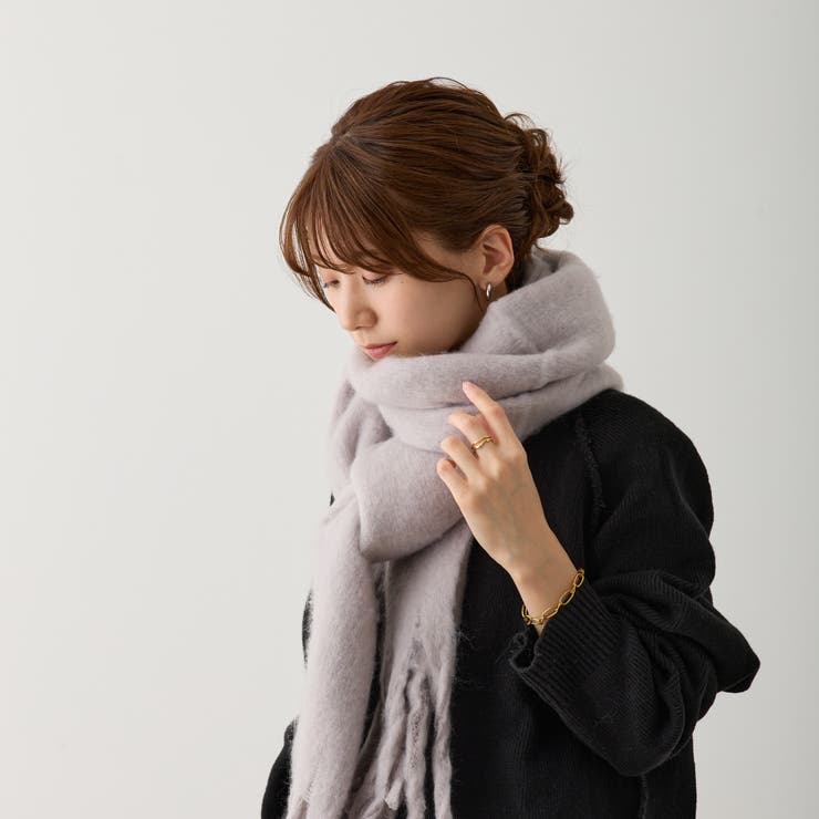 ボリュームマフラー 無地 厚手 | feu | 詳細画像14 