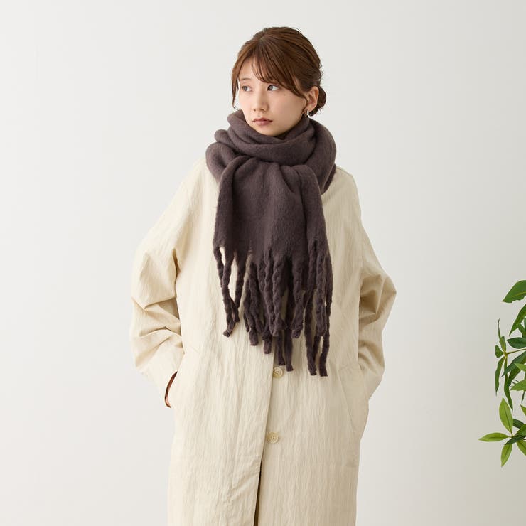 ボリュームマフラー 無地 厚手 | feu | 詳細画像17 