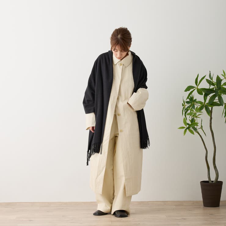 シンプル無地ストールマフラー 幅広い 中厚手 | feu | 詳細画像10 