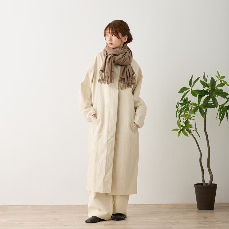 シンプル無地ストールマフラー 幅広い 中厚手 | feu | 詳細画像12 