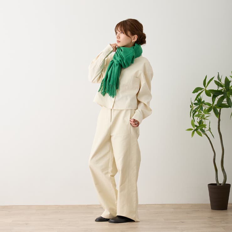 シンプル無地ストールマフラー 幅広い 中厚手 | feu | 詳細画像17 