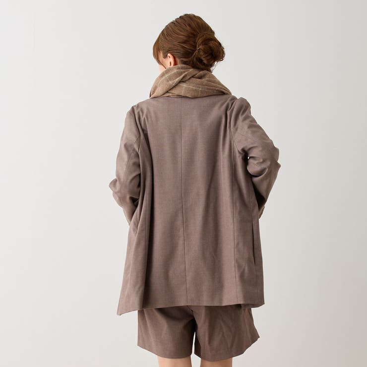 チェック柄ストールマフラー 幅広い 中厚手 | feu | 詳細画像10 