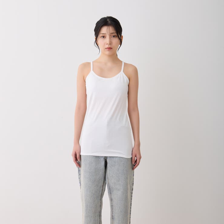 カップ付きキャミソール ブラトップ 着丈長い | feu | 詳細画像11 