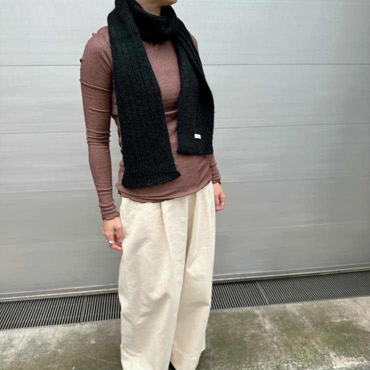 リブマフラー ふんわり 細め | feu | 詳細画像5 