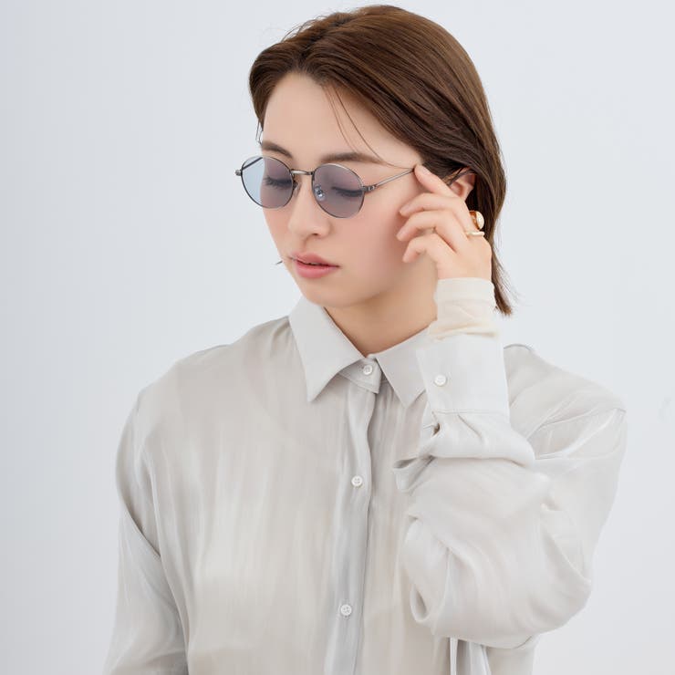 メタルフレームサングラス 99％UVカット ボストン型 | feu | 詳細画像17 