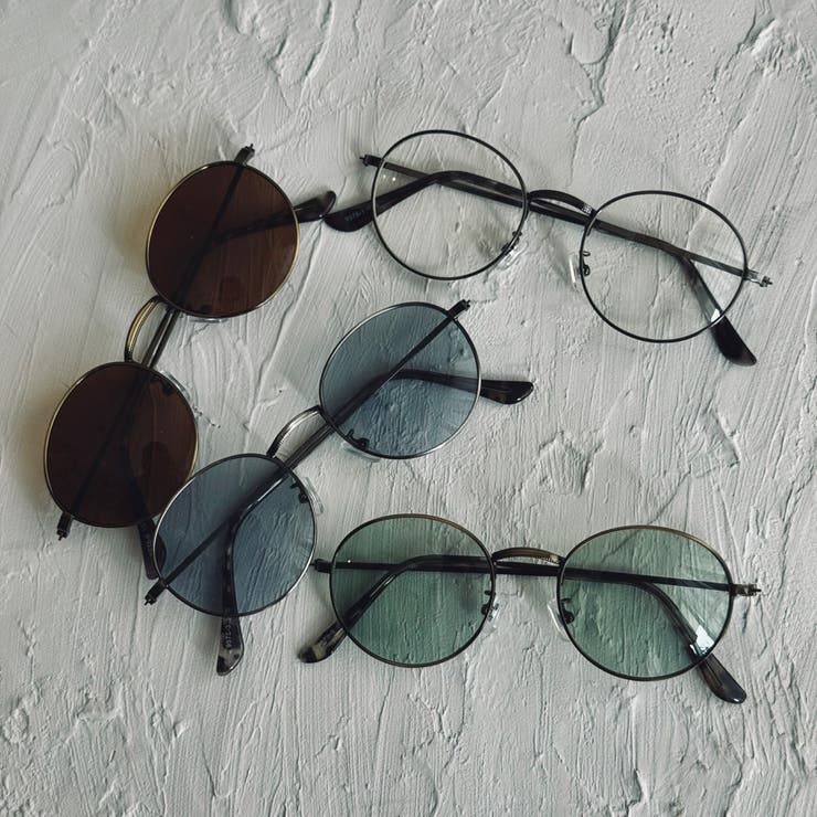 メタルフレームサングラス 99％UVカット ボストン型 | feu | 詳細画像18 