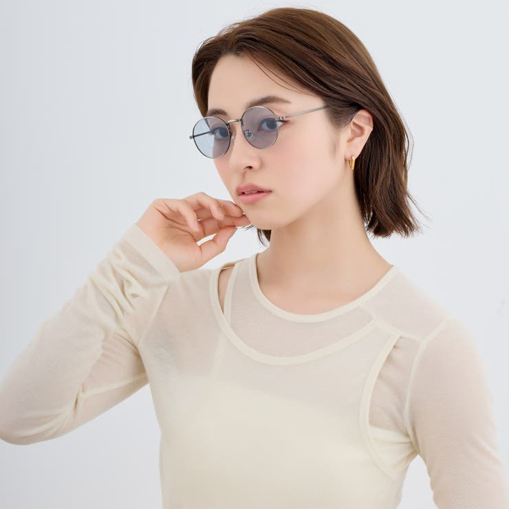 メタルフレームサングラス 99％UVカット ボストン型 | feu | 詳細画像5 