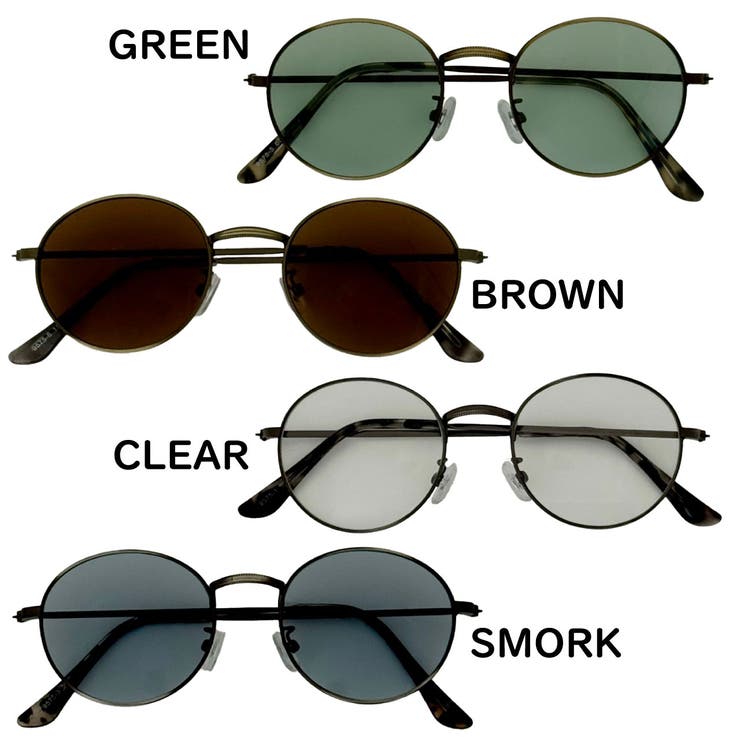 メタルフレームサングラス 99％UVカット ボストン型 | feu | 詳細画像6 