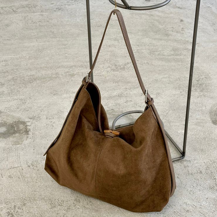 モカベージュ | スウェード調ビックショルダーバッグ A4 大容量 | feu