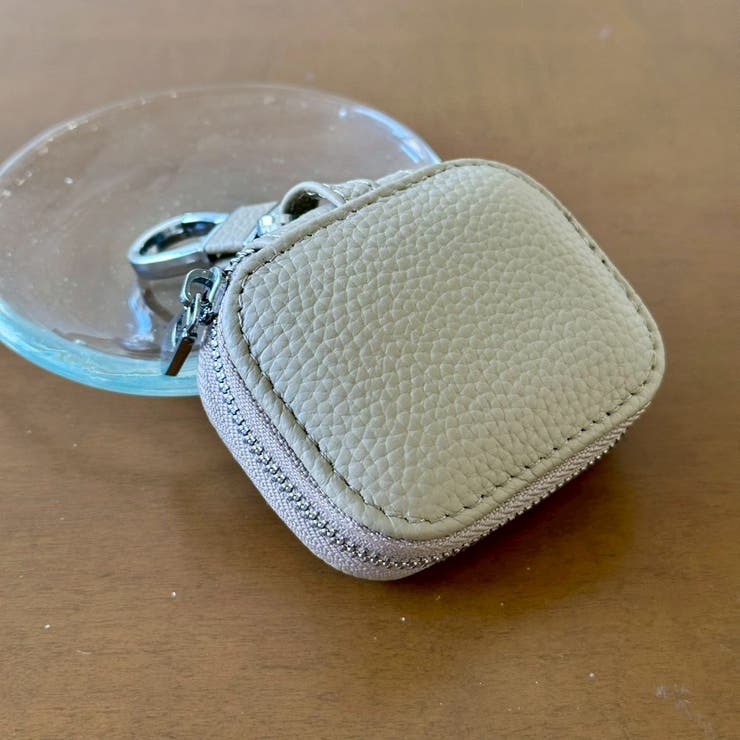 ベージュ | 本革キーケース キーチャーム ポーチ | feu