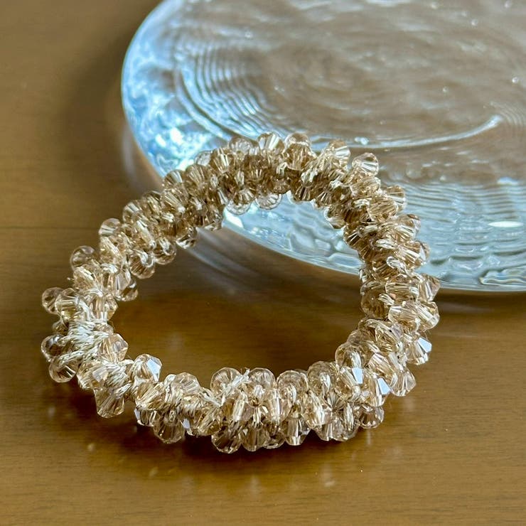 ブラウン | きらきら ヘアゴム ボリューム | feu