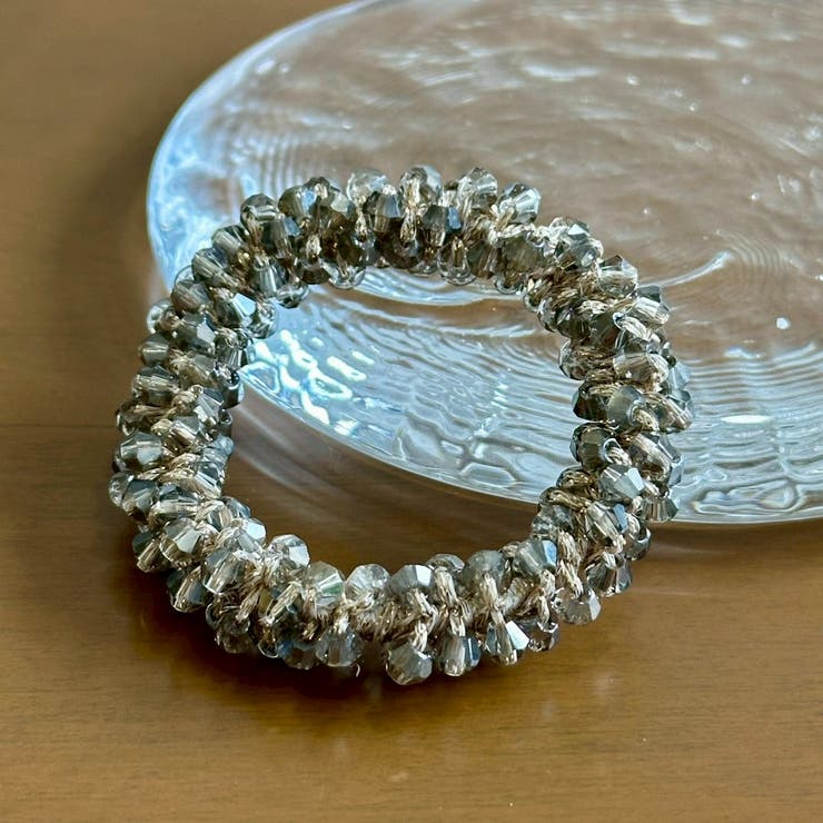 グレー | きらきら ヘアゴム ボリューム | feu