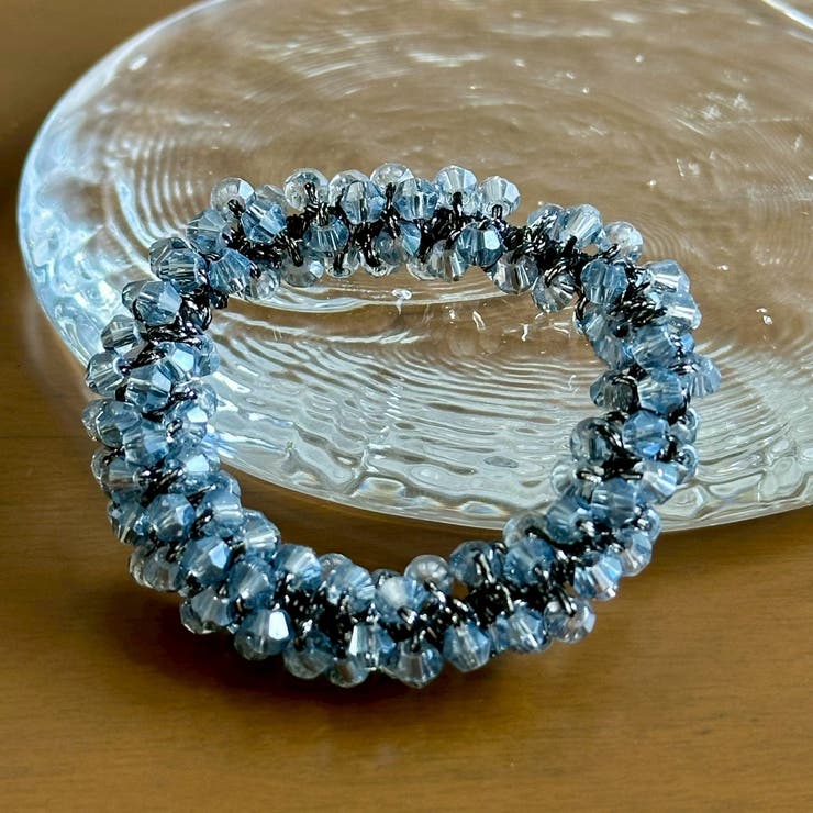 ネイビー | きらきら ヘアゴム ボリューム | feu