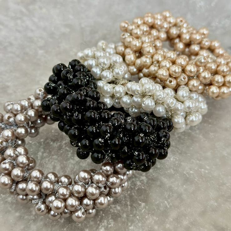 樹脂パールヘアゴム ボリューム きらきら | feu | 詳細画像2 