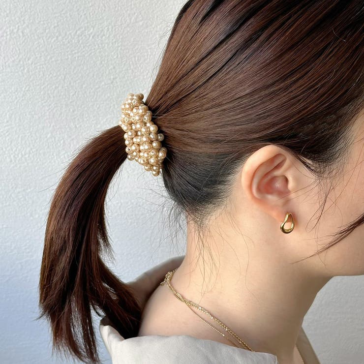 樹脂パールヘアゴム ボリューム きらきら | feu | 詳細画像3 