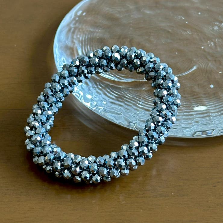 シルバー | きらきら ヘアゴム ボリューム | feu