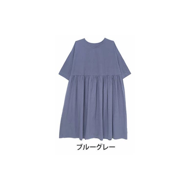 さらりと心地良い 綿100% ワンピース[品番：AH000019314]｜A