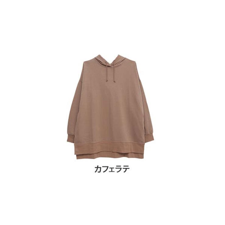 TC裏毛シリーズ チュニック丈 パーカー[品番：AH000018676]｜A