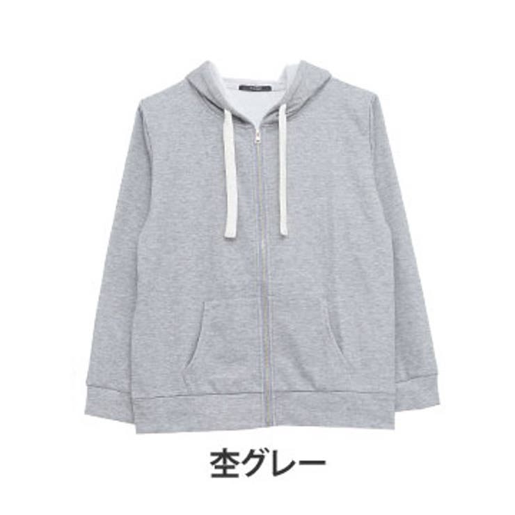 ジップタイプ/杢グレー