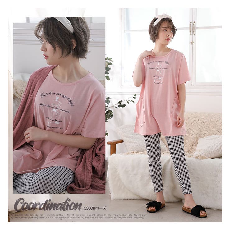 カップねこ プリント チュニック Tシャツ 品番 Ah000019332 A Happy Marilyn アハッピーマリリン のレディースファッション通販 Shoplist ショップリスト