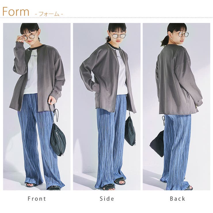LAVEANGE スウェットカーディガン 大きいサイズ[品番