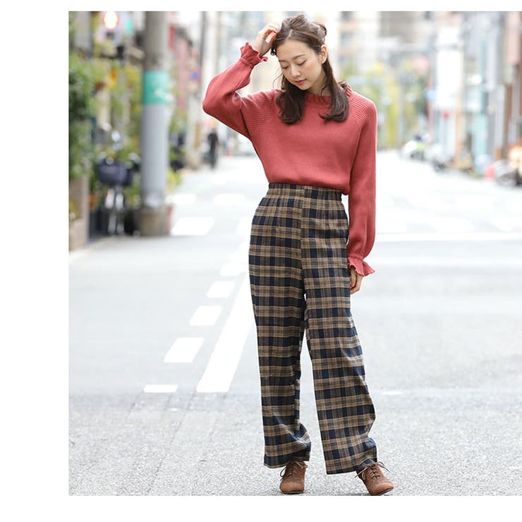 ◇450 バーバリーロンドン【150】ストレートパンツ 裾チェック