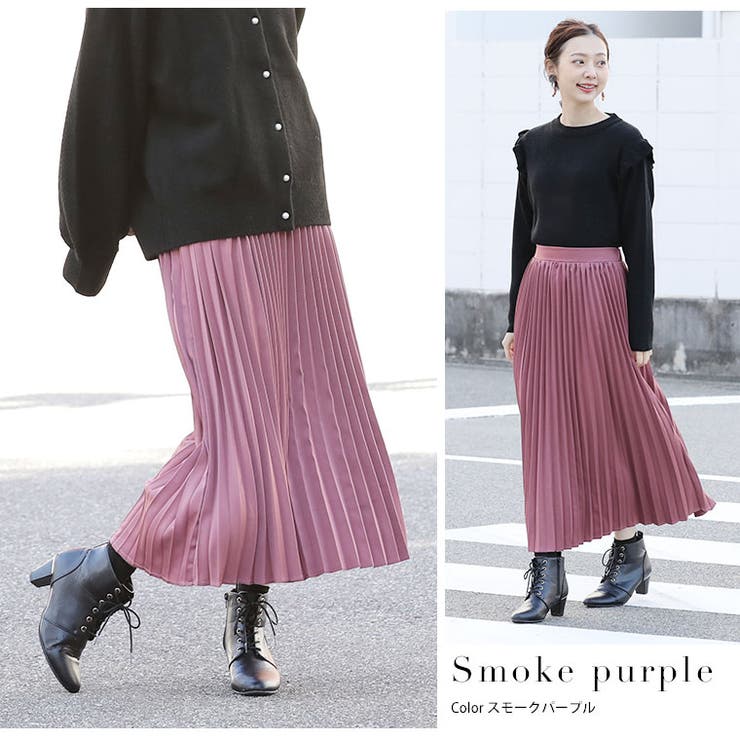 スカート rin Rin 消しプリーツ ロングスカート[品番：AH000022794]｜A Happy