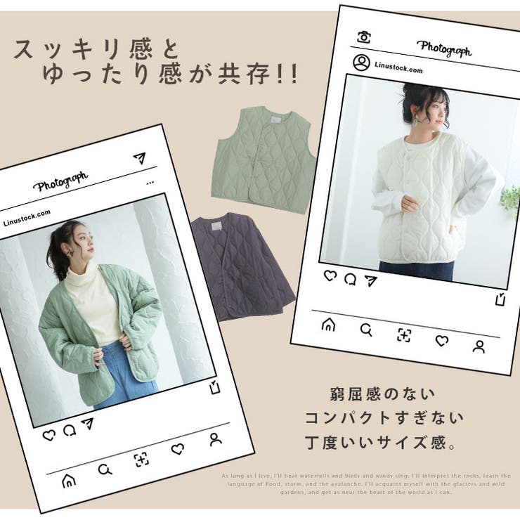 大きいサイズレディースアウター|春寒に負けない薄中綿ブルゾン＆ベスト_ジャケットベストLL3L4L5L6L春春物春服ぽっちゃりゆったりかわいいおしゃれカジュアルナチュラルプラスサイズライトアウター[2671202A/2671203]