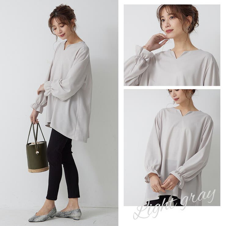 Rin デザインもサイズも組み合わせ自由カセット服 キーネックチュニック | A Happy Marilyn | 詳細画像16