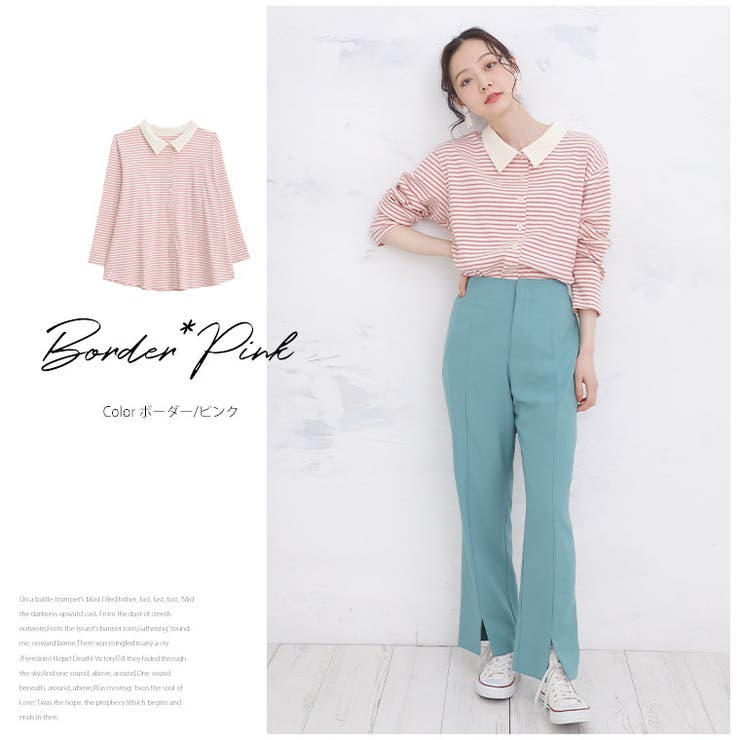 美人衿配色 リブ ポロシャツ | A Happy Marilyn | 詳細画像19 