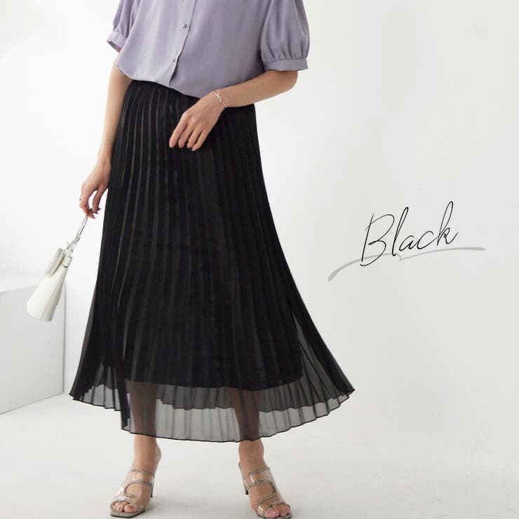 Rin ラメシアー アコーディオンプリーツスカート | A Happy Marilyn | 詳細画像14 