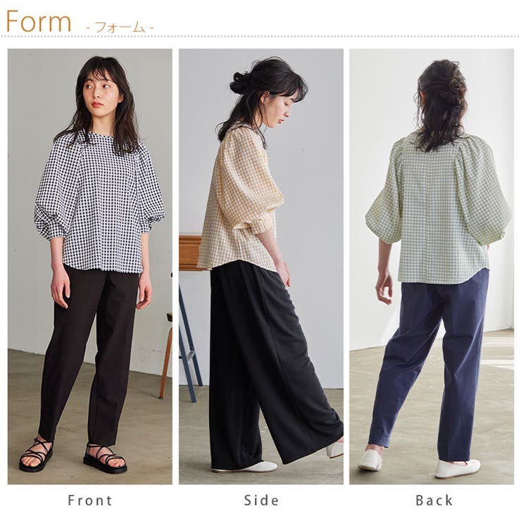 LUMFORLEproducedbyMy:nia ギンガム ボリュームスリーブブ… | A Happy Marilyn | 詳細画像20 