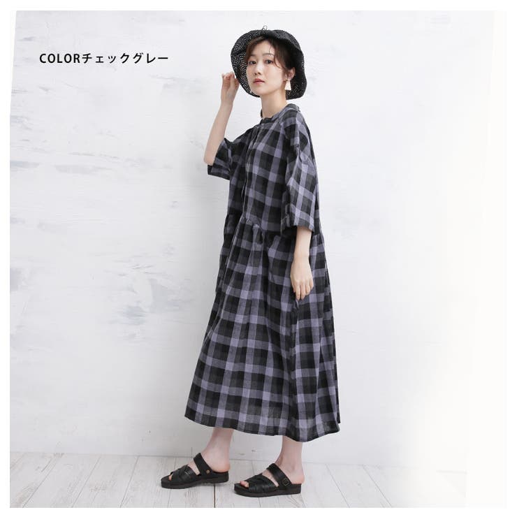 さらりっコットン100% ギャザー シャツワンピース | A Happy Marilyn | 詳細画像16