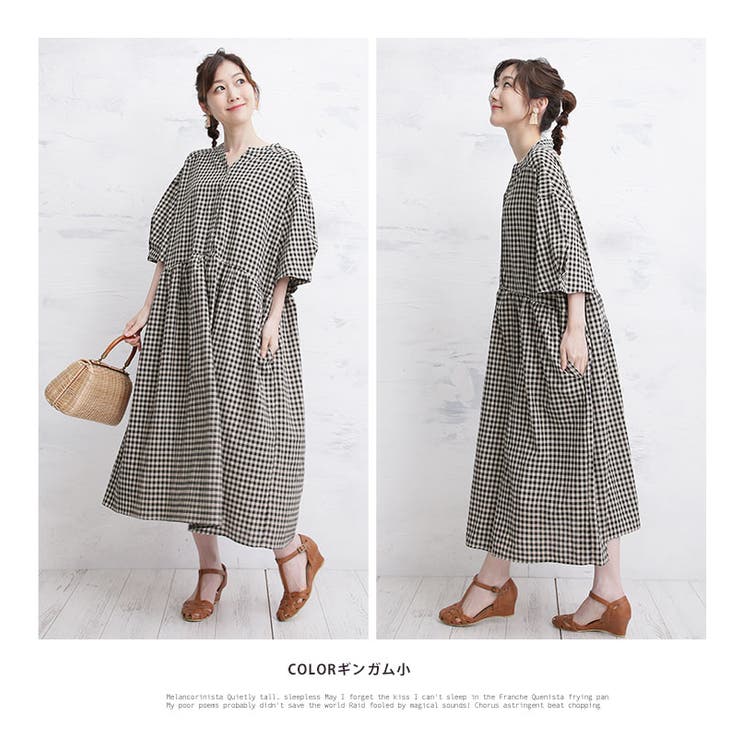 さらりっコットン100% ギャザー シャツワンピース | A Happy Marilyn | 詳細画像18