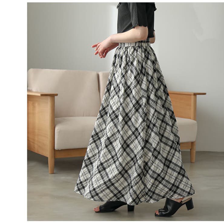 LUMFORLEproducedbyMy:nia チェック フレアスカート | A Happy Marilyn | 詳細画像7 