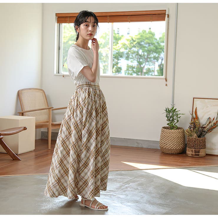 LUMFORLEproducedbyMy:nia チェック フレアスカート | A Happy Marilyn | 詳細画像10 
