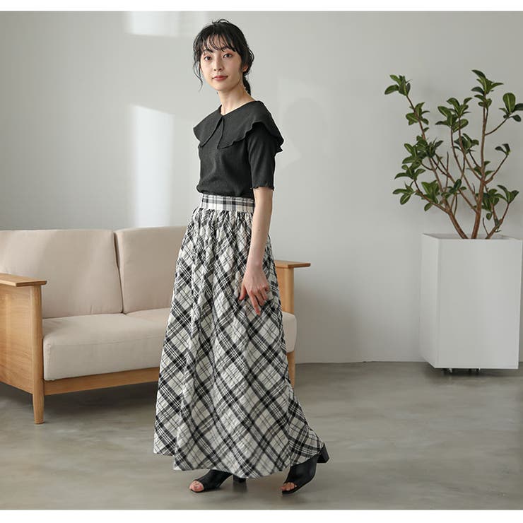 LUMFORLEproducedbyMy:nia チェック フレアスカート | A Happy Marilyn | 詳細画像15 