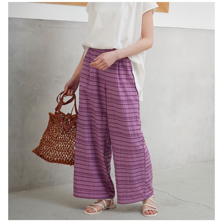 LUMFORLEproducedbyMy:nia チェック ワイドパンツ | A Happy Marilyn | 詳細画像8 