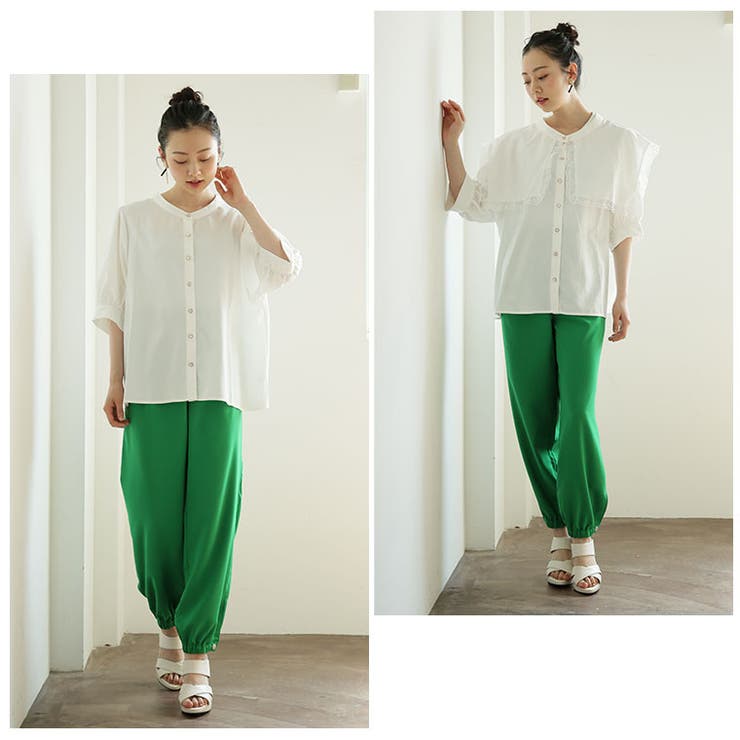 取り外し可 ビッグカラー付き 2wayブラウス | A Happy Marilyn | 詳細画像7 