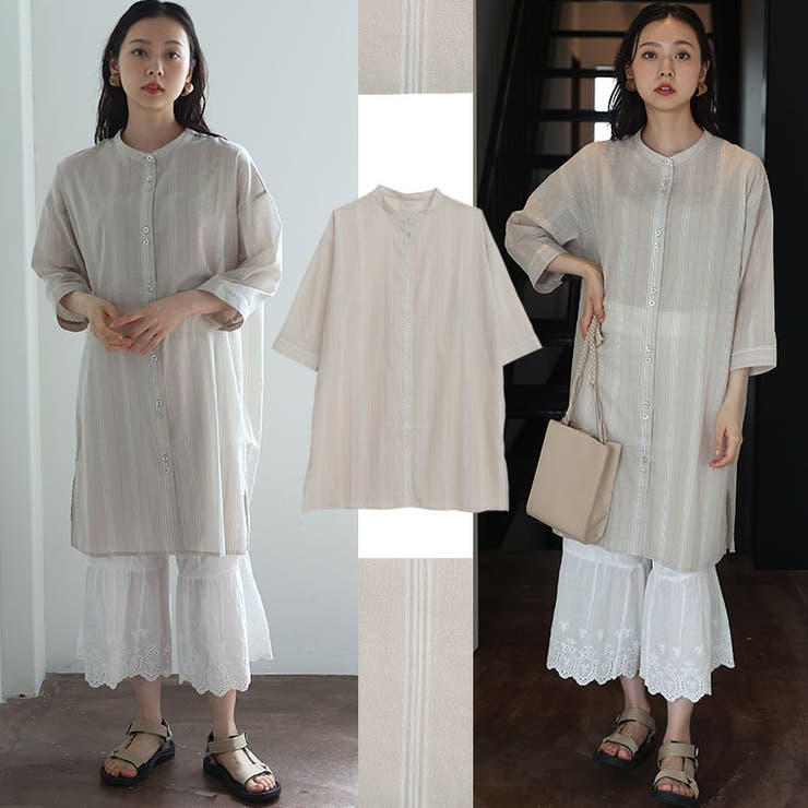 ストライプ 七分袖 ワンピース | A Happy Marilyn | 詳細画像8 