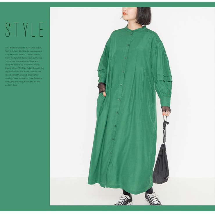 LAVEANGE タック入り段々袖 ワンピース | A Happy Marilyn | 詳細画像12 