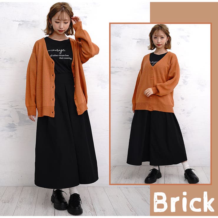 ミラノリブ Vネック カーディガン[品番：AH000021353]｜A Happy