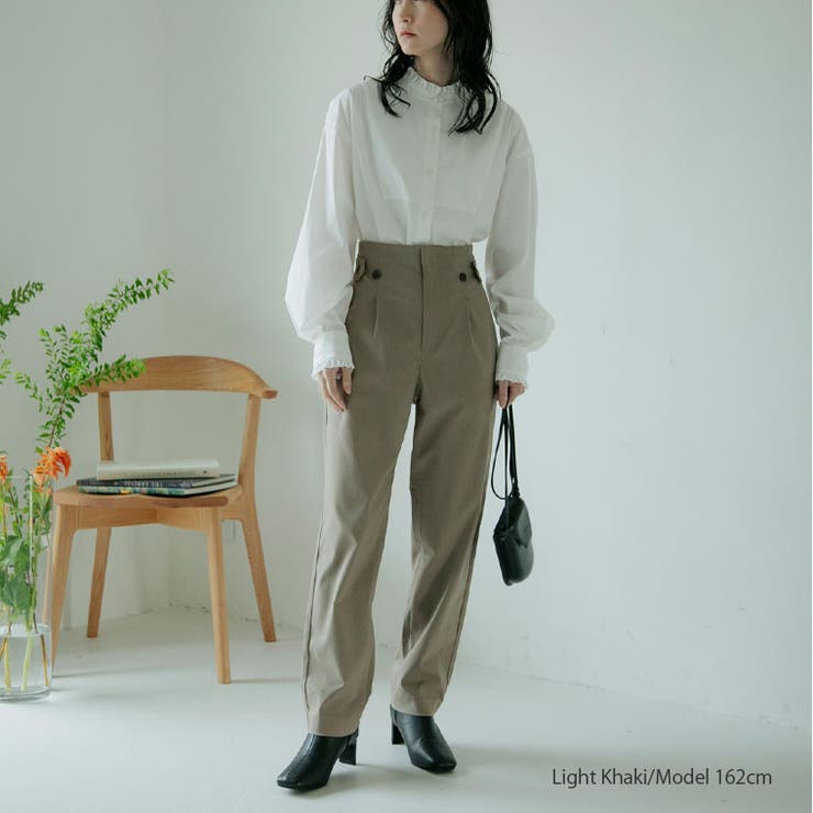 大きいサイズレディースパンツ|【LUMFORLEproducedbyMy:nia】ストレッチハイウエストテーパードパンツ_パンツボトムステーパードLL3L4L秋秋物秋冬ぽっちゃりゆったりかわいいおしゃれカジュアルナチュラルプラスサイズ[171355262]