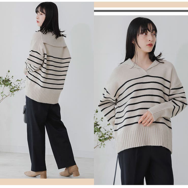 LUMFORLEproducedbyMy:nia セーラー風襟付き ニット | A Happy Marilyn | 詳細画像15 