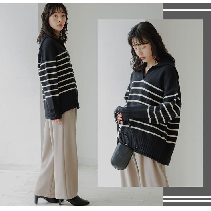 LUMFORLEproducedbyMy:nia セーラー風襟付き ニット | A Happy Marilyn | 詳細画像17 